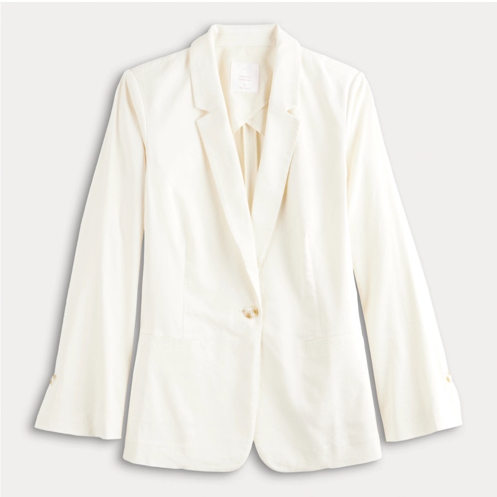 Brand New Women's Ivory Blazer Jacket, Bell Sleeves, Size XXL, NWT - Picture 2 of 8